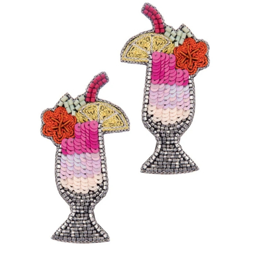 SEQUIN COCKTAIL EARRINGS NWT
